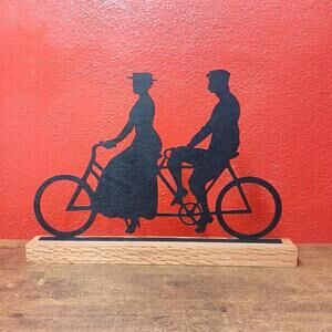 TANDEM BIKE COUPLE Diecut Topper Bicycle Home Decor